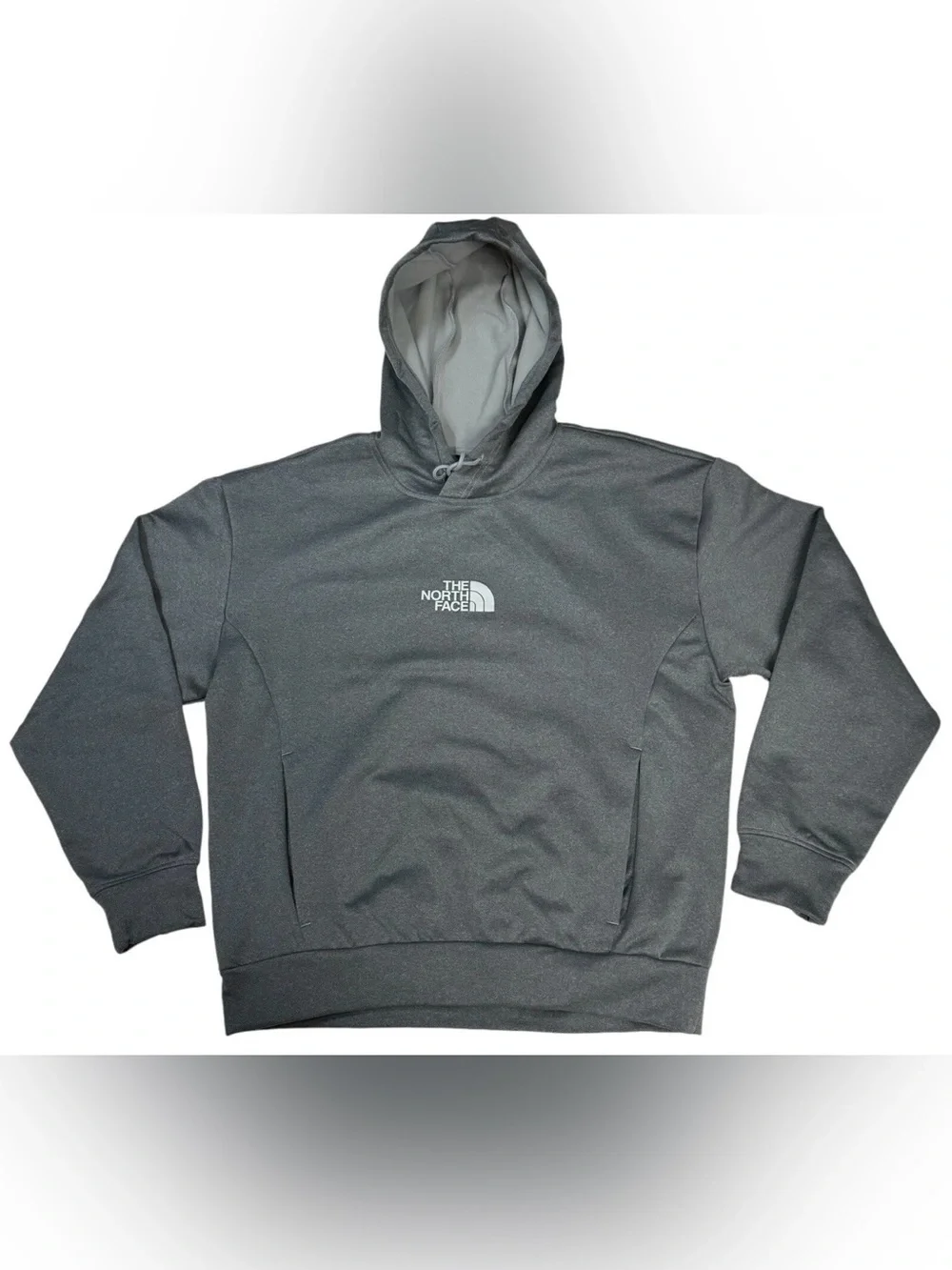 The North Face Men's Dark Gray Pullover Hoodie with Chest Logo